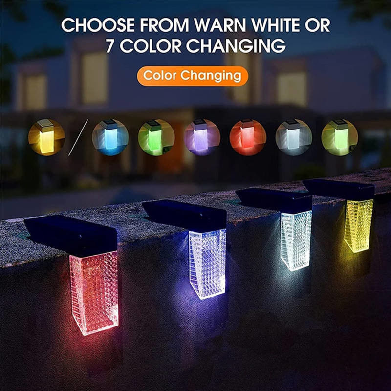 50000 Arbeitsstunden Lebensdauer Solar-Led-Tor Landschaftsbeleuchtung mit RGB Warmweiß