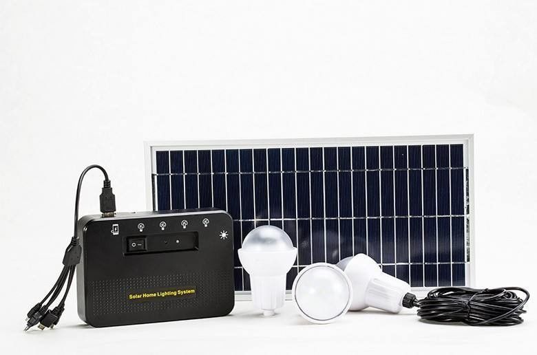 Solaranlagen Größe 350*460*17mm Solaranlagen mit 4 Led-Glühlampen für Netzbeleuchtung