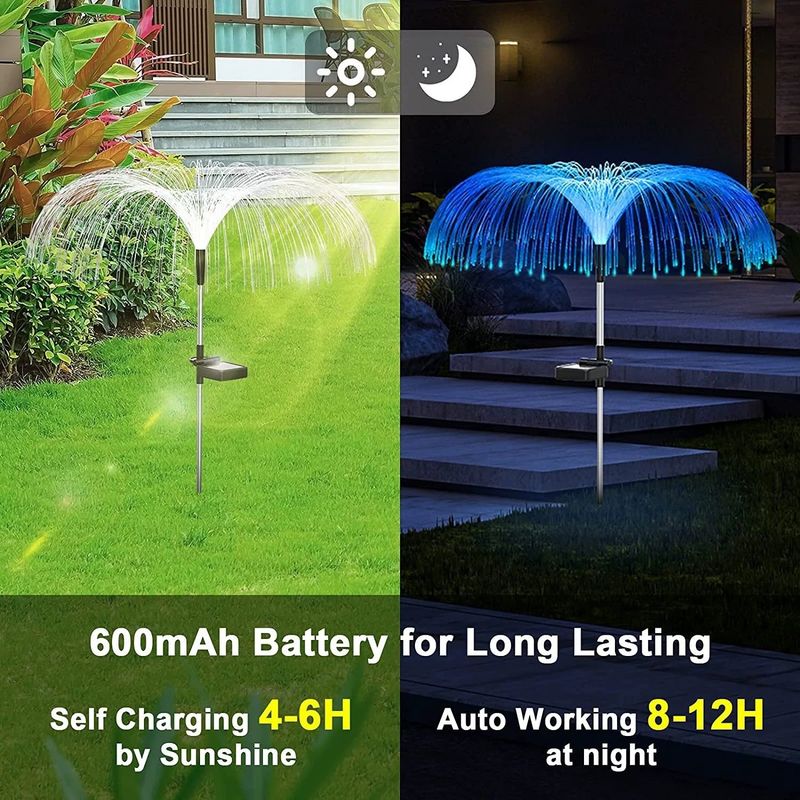 Atmosphäre Dekorationsleuchten für Wasserdichte Villa LED Glasfaser Quallen