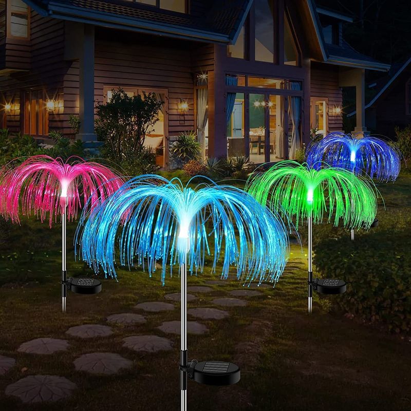 Atmosphäre Dekorationsleuchten für Wasserdichte Villa LED Glasfaser Quallen