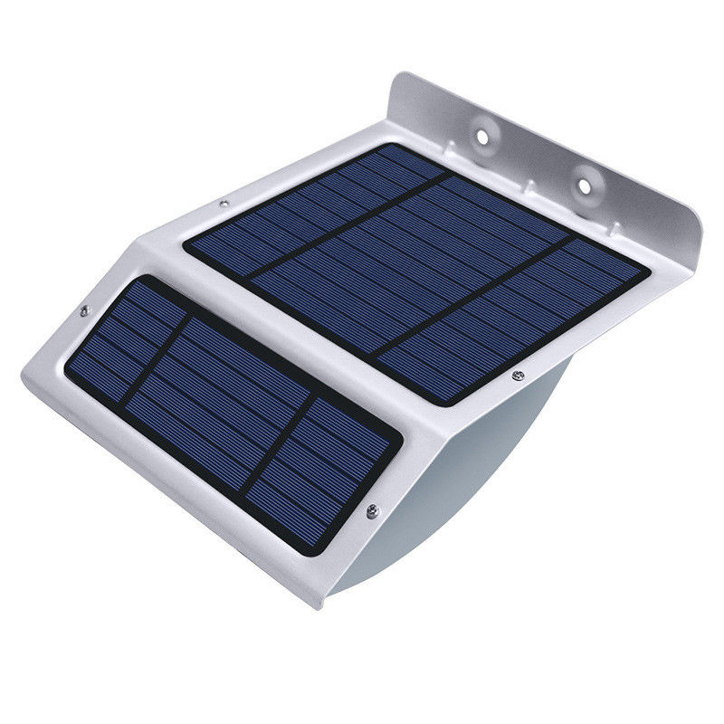Solarbetriebene LED-Leuchte aus Edelstahl an der Wand für den Außenwerbemarkt