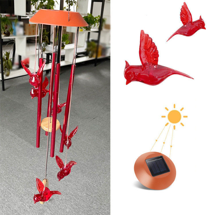 Led Indoor Hummingbird Heimdekor Solar Wind Klingel Licht mit anpassbaren Optionen