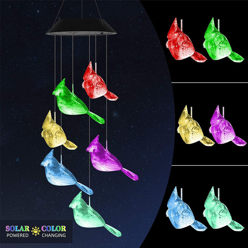 Led Indoor Hummingbird Heimdekor Solar Wind Klingel Licht mit anpassbaren Optionen