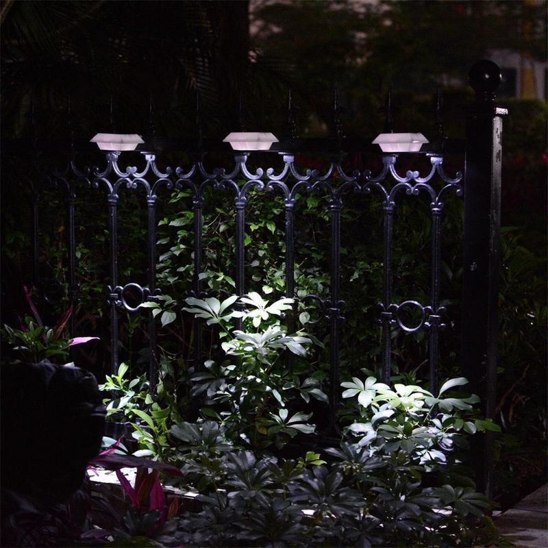 Solar-Rohr-LED-Leuchten für Garten Terrasse Einfahrt 12 LED-Außenwasserdichte Wandlampen