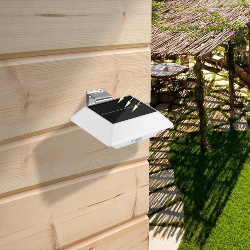 Solar-Rohr-LED-Leuchten für Garten Terrasse Einfahrt 12 LED-Außenwasserdichte Wandlampen