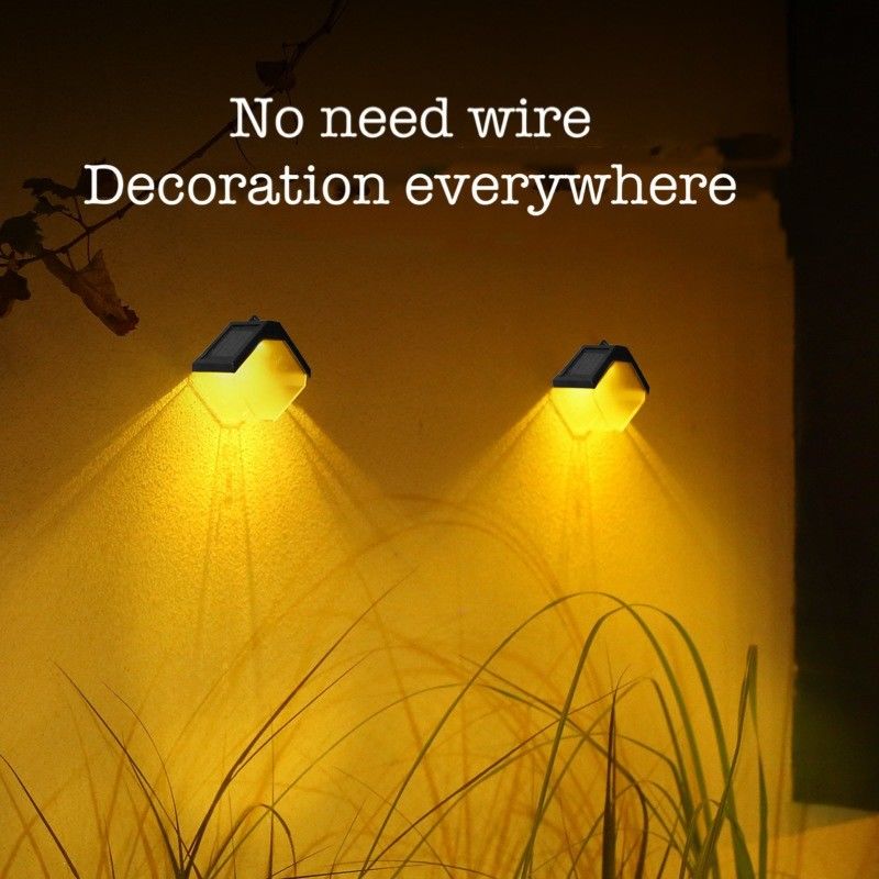 Solar Led Street Light Lamp Warm und Rgb Farbe Wandlampe Für Outdoor Dekorationsdeck