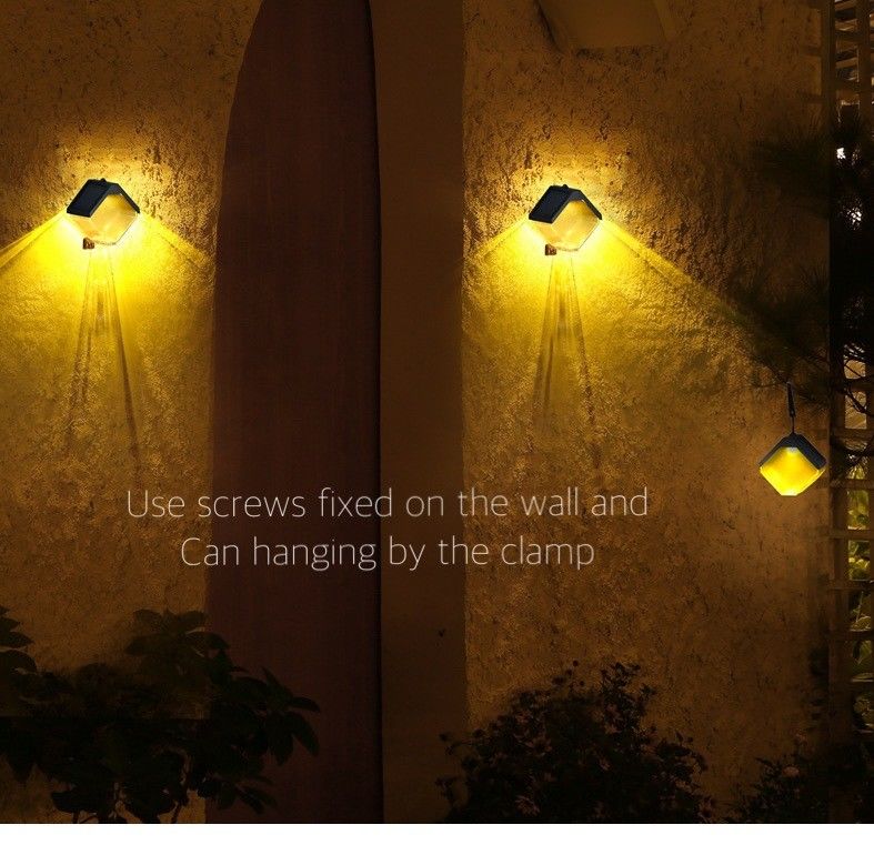Solar Led Street Light Lamp Warm und Rgb Farbe Wandlampe Für Outdoor Dekorationsdeck
