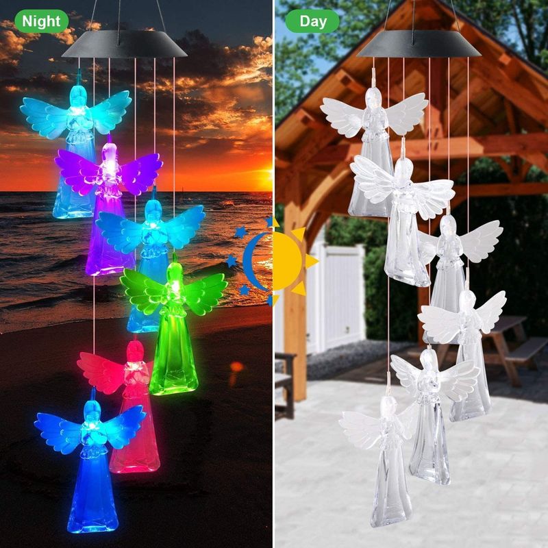 360° Strahlwinkel Farbenfrohe Engel Windschläger für den Außenbereich Sonnenlichter Märchen Garten Dekor