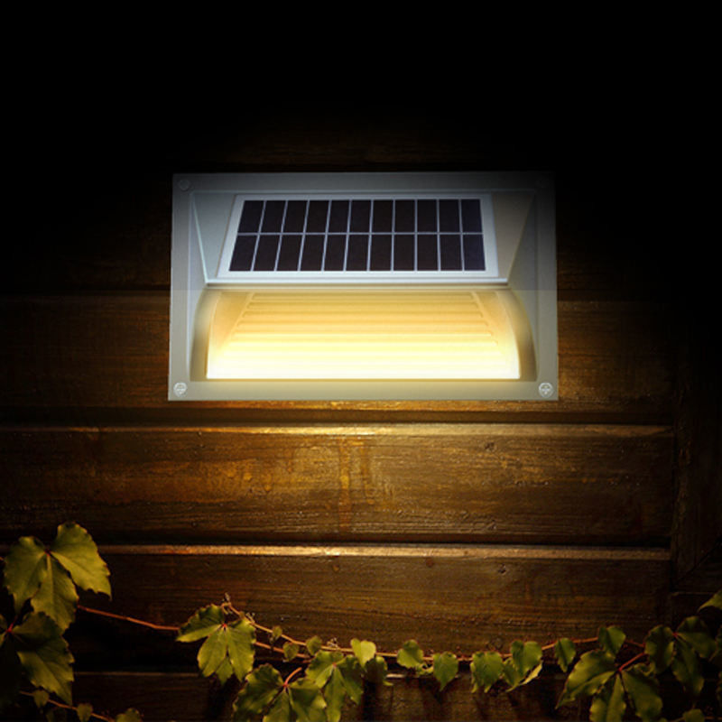50000 Stunden Arbeitszeit Warme weiße LED-Solar-Step-Wall-Licht für Ihre Anforderungen