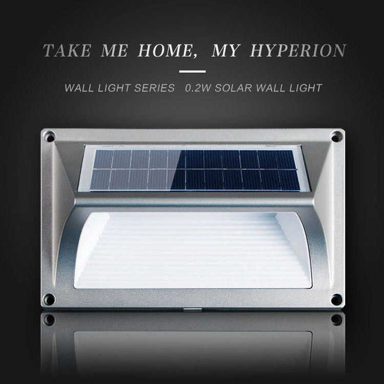 50000 Stunden Arbeitszeit Warme weiße LED-Solar-Step-Wall-Licht für Ihre Anforderungen
