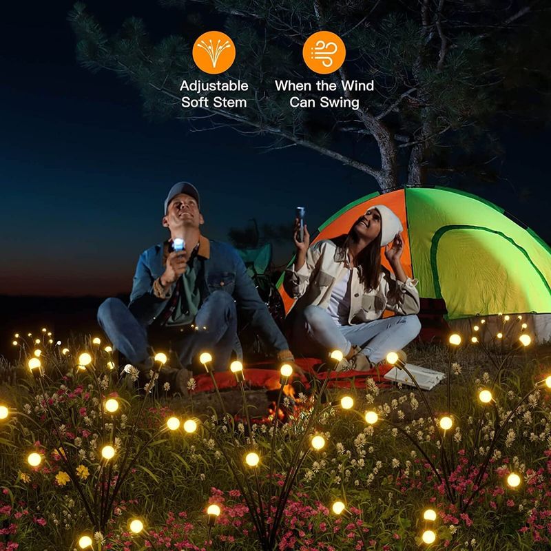 360° Lichtwinkel Solargartenleuchten LED-Feuerfliegenleuchten für Garten Dekor Terrasse Xma