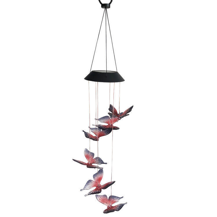 10-Stunden-Arbeitszeit Farbenfrohe Garten-Windglockenlampe für Innenraum Kolibri Wohnkultur