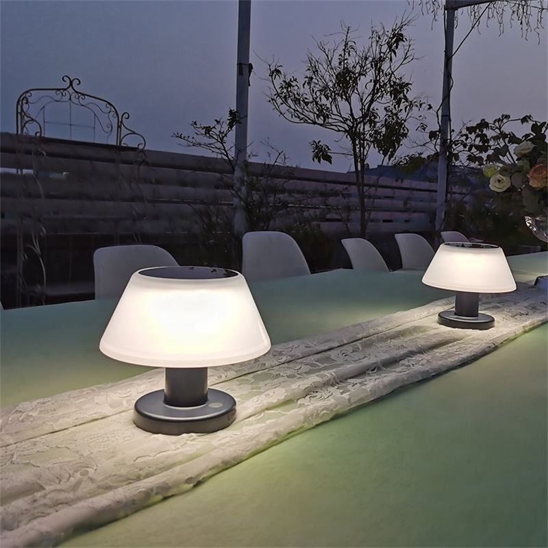 LED-Solar-Tischlampe Tischlicht Weiße Nachtbeleuchtung IP55 Garten Terrasse Solar-Tischlampe