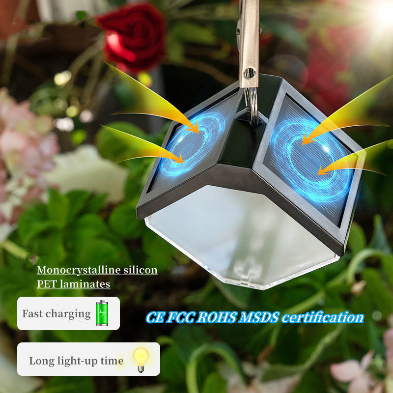 Solarbetriebene Eisziegel Kronleuchter automatisch und wasserdicht für die Außenvilla