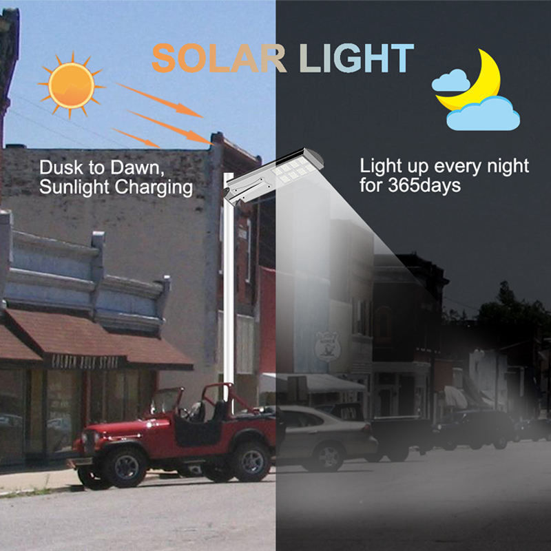 ROAD High Lumen 50W 60W 80W 100W Außen integrierte All-in-One-LED-Solarstraßenleuchte