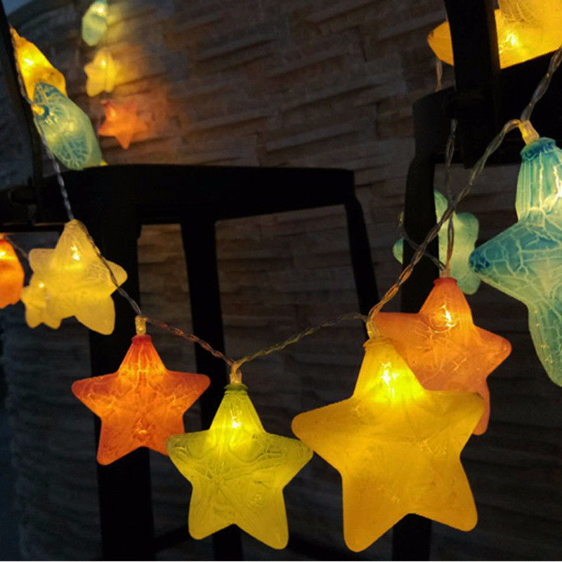 10 LEDs Crack Star Fee String Lichter für Weihnachtsfeier Hochzeit Feiertag Dekoration