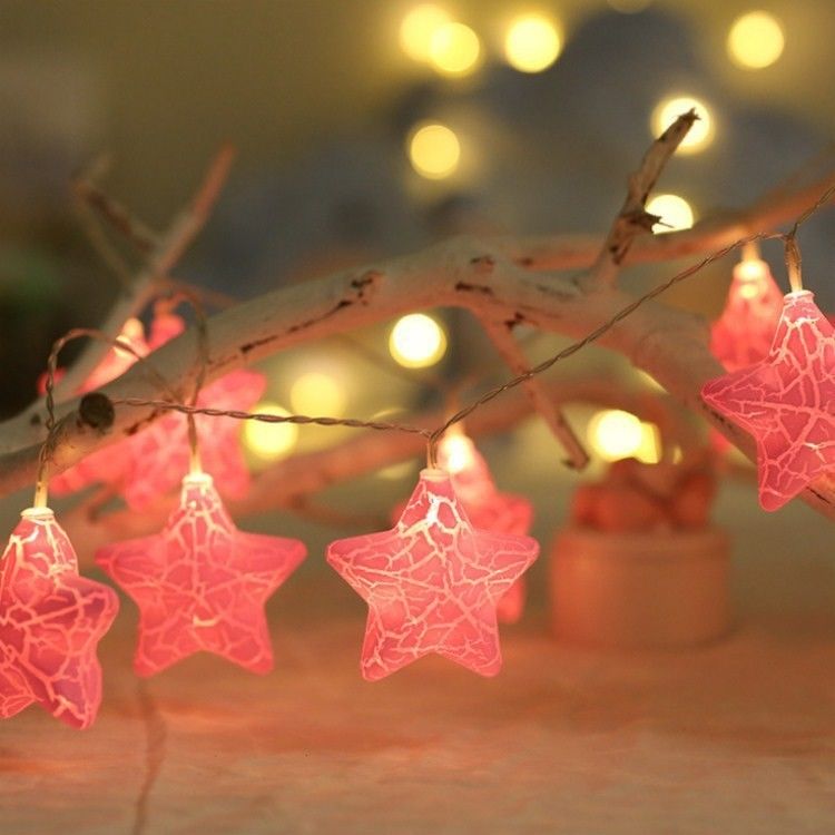 10 LEDs Crack Star Fee String Lichter für Weihnachtsfeier Hochzeit Feiertag Dekoration
