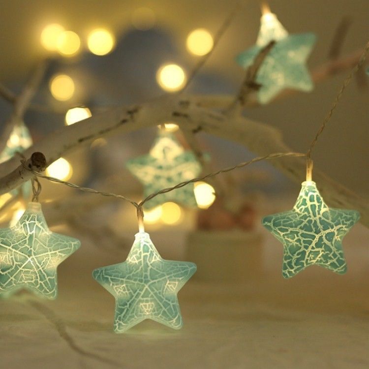10 LEDs Crack Star Fee String Lichter für Weihnachtsfeier Hochzeit Feiertag Dekoration