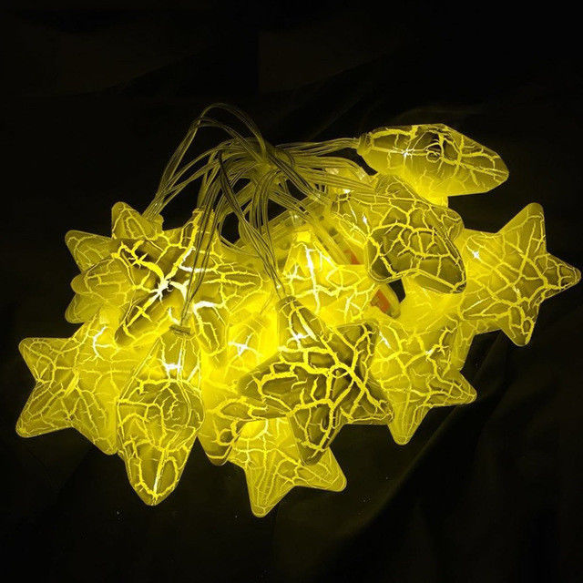 10 LEDs Crack Star Fee String Lichter für Weihnachtsfeier Hochzeit Feiertag Dekoration
