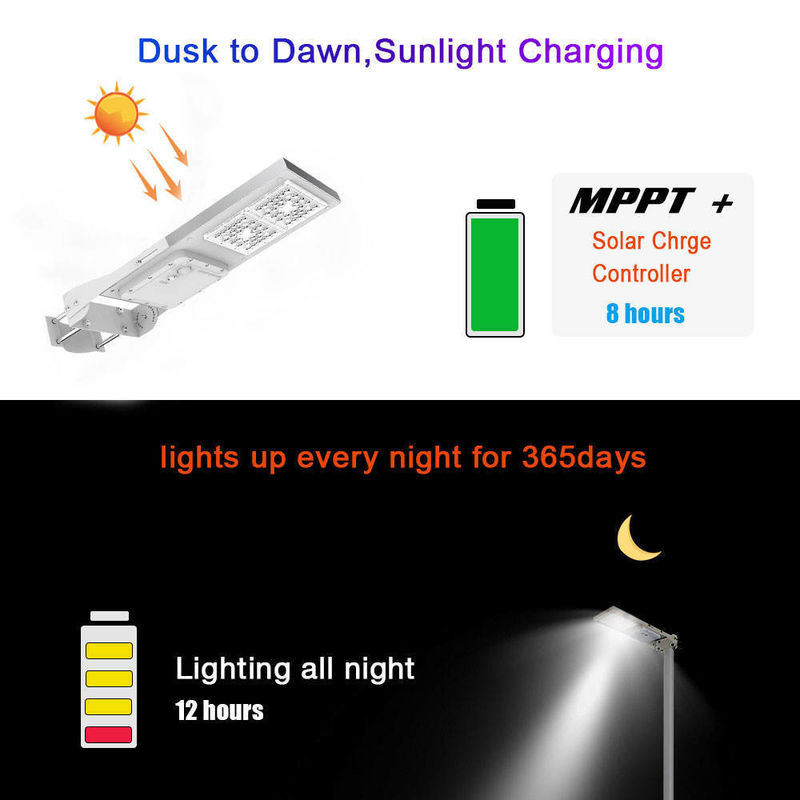 95 Ra High Lumen Solar Led Straßenleuchte 15W 30W All In One Außenwasserdicht