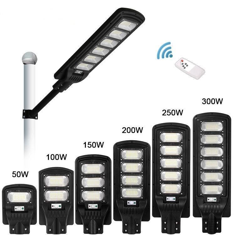 Batterie 3,2V/16000MAH 100lm/w 100w 200w 300w Solarstraßenlicht mit Fernbedienung
