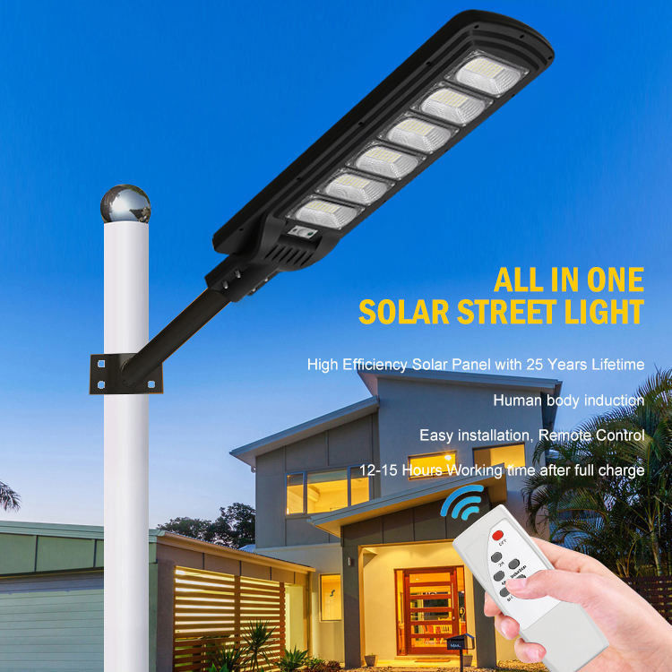 Batterie 3,2V/16000MAH 100lm/w 100w 200w 300w Solarstraßenlicht mit Fernbedienung