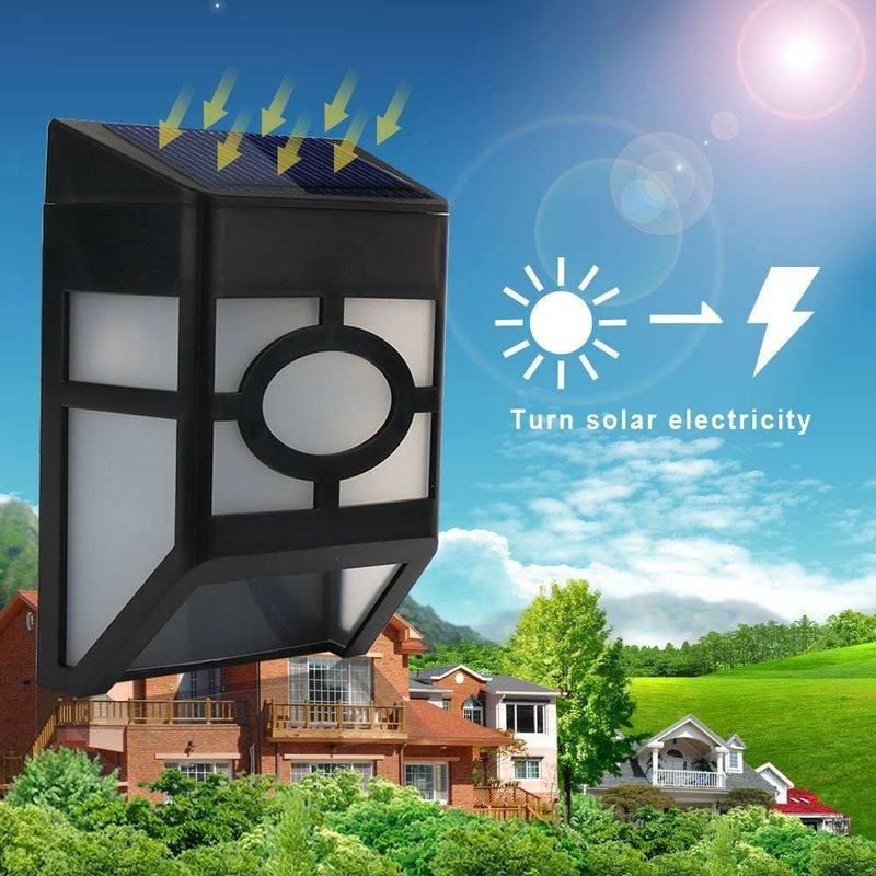 Lampen Lichtwirksamkeit lm/w 90 Außenwireless Solarlicht für Wand Veranda Garten Zaun Weg
