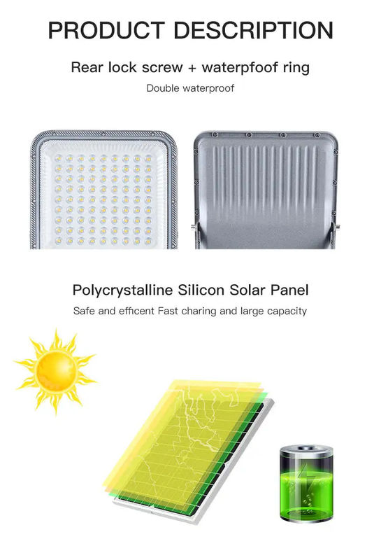 100w 200w 300w Led Solar Street Light Flutlampe für stabile und konstante Beleuchtung