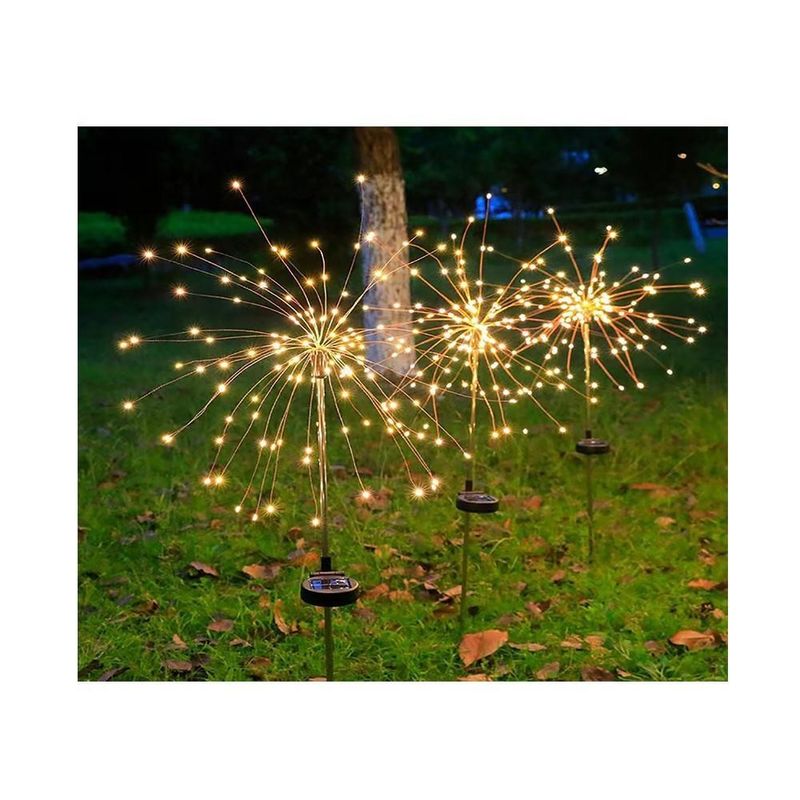 LED-Solarfeuerwerk Licht für Rasenfläche Garten Terrasse Weihnachtsfeiertage Dekor Vor-Ort Messung
