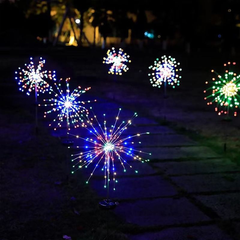 LED-Solarfeuerwerk Licht für Rasenfläche Garten Terrasse Weihnachtsfeiertage Dekor Vor-Ort Messung