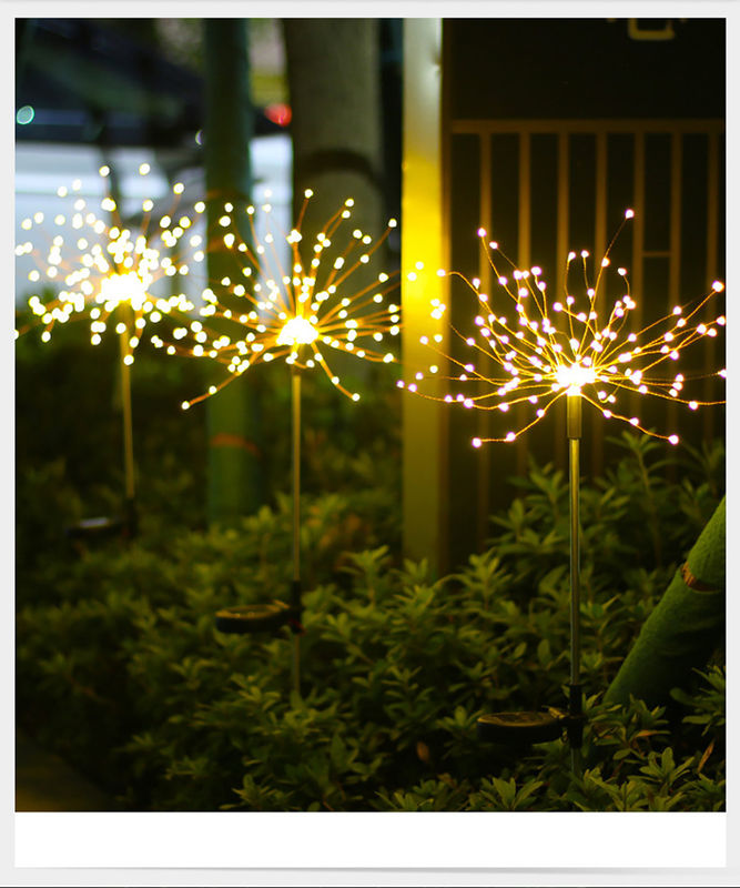 LED-Solarfeuerwerk Licht für Rasenfläche Garten Terrasse Weihnachtsfeiertage Dekor Vor-Ort Messung