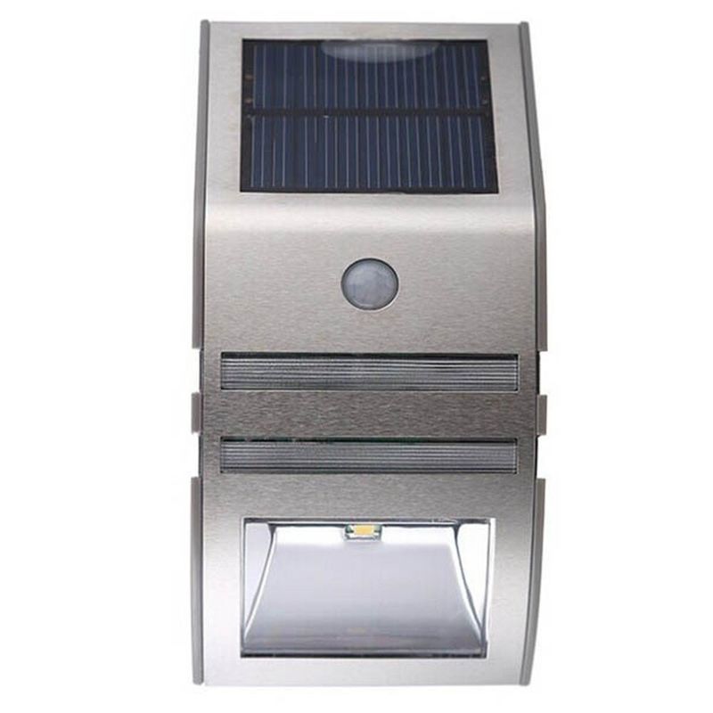 Außen Solarwandlampe mit wasserdichtem Edelstahlmaterial und Smart Sensor