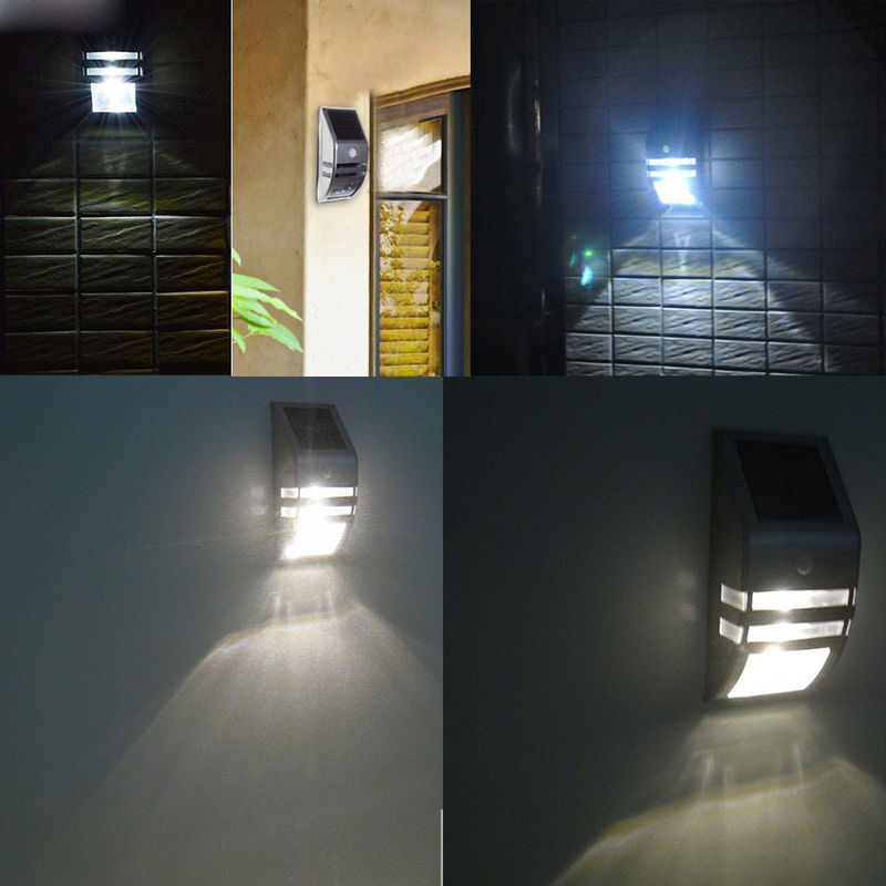 Außen Solarwandlampe mit wasserdichtem Edelstahlmaterial und Smart Sensor