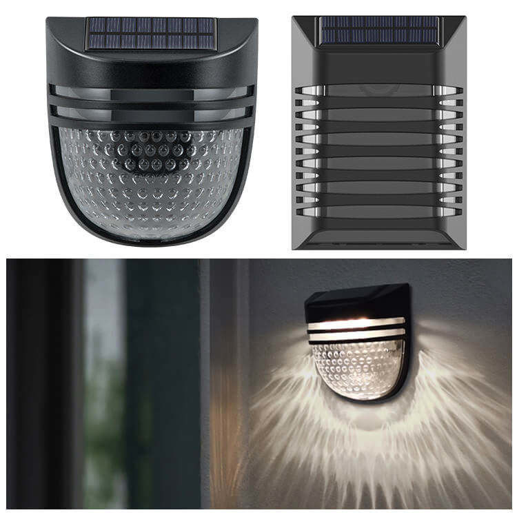 120° Strahlwinkel ABS Neueste langlebige Wasserdichte Außen Led Stufen Treppe Deck Garten Wand Solarzaun Post Lichter