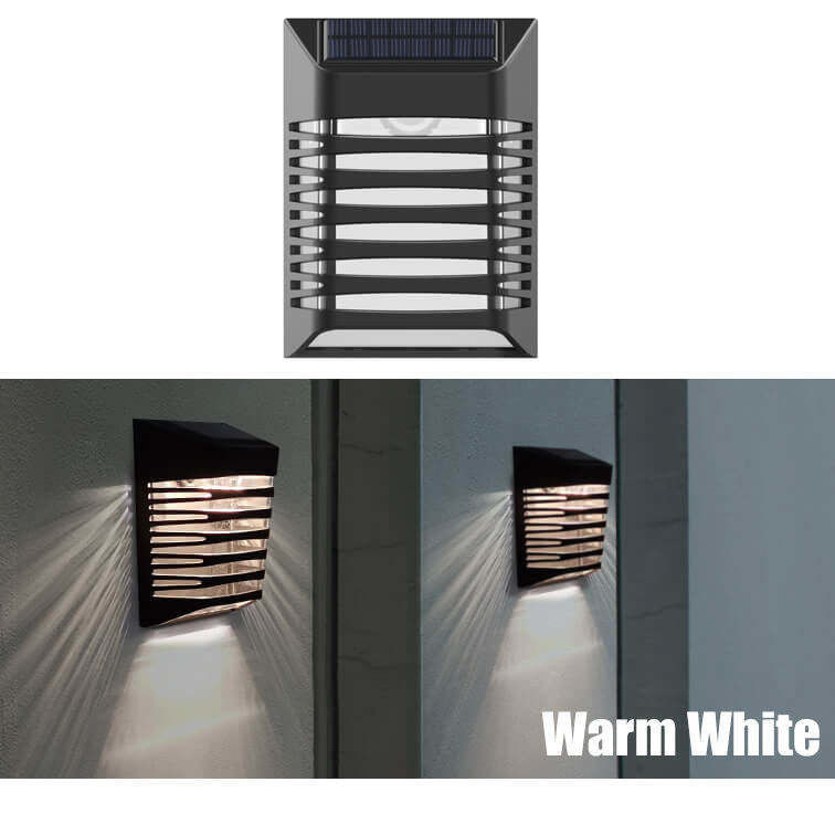 120° Strahlwinkel ABS Neueste langlebige Wasserdichte Außen Led Stufen Treppe Deck Garten Wand Solarzaun Post Lichter