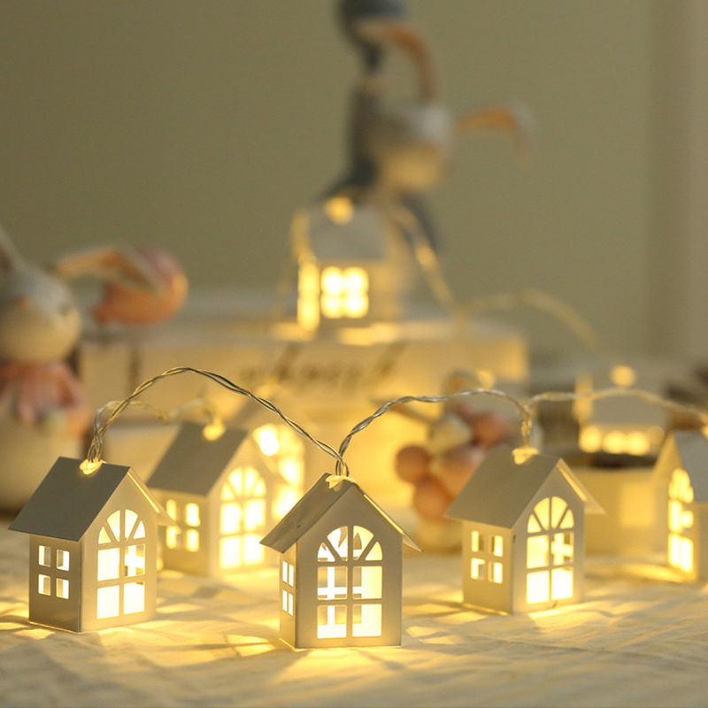3500K Warm White House Form Fee String Lichter 1,5M 10L für Weihnachten Indoor Outdoor