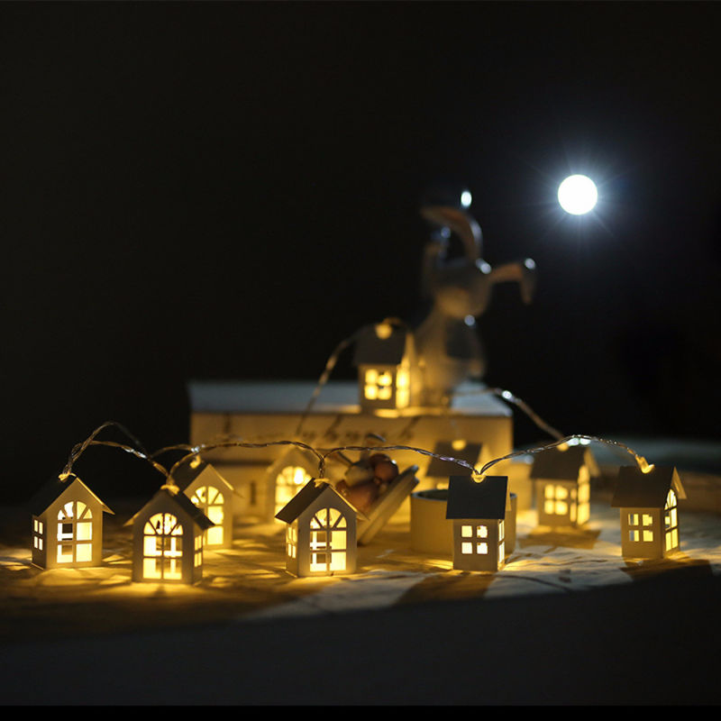 3500K Warm White House Form Fee String Lichter 1,5M 10L für Weihnachten Indoor Outdoor