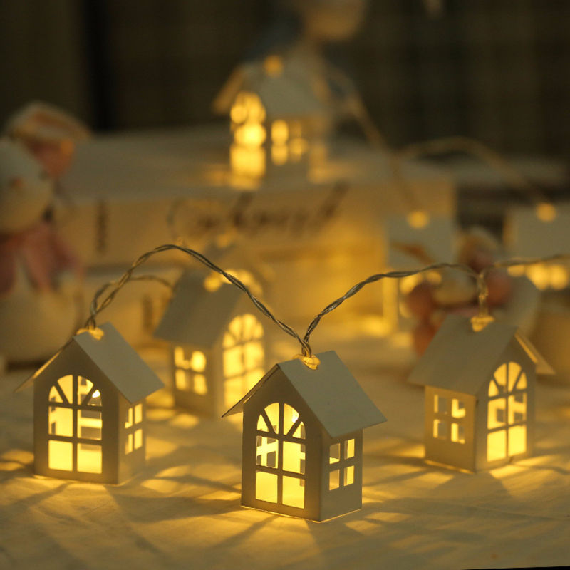 3500K Warm White House Form Fee String Lichter 1,5M 10L für Weihnachten Indoor Outdoor