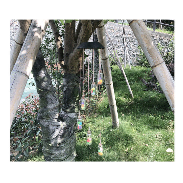 Mehrfarbige Smart LED Solar Wind Chime Lampe für Außengartenbeleuchtung 50000 Stunden