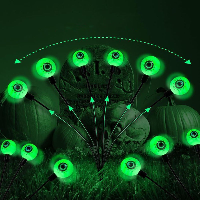 Outdoor Garten Glow LED Solar Eyeball Licht für Halloween Weihnachts Dekorationsstring