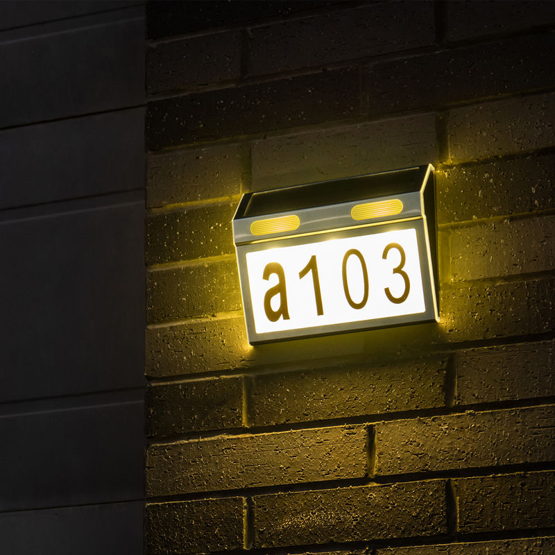 40lm Leuchtfluß Solar LED Gartenlicht für Haus Garage Tür Platte Wandbeleuchtung