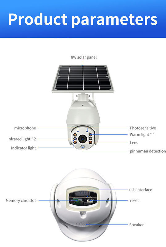 WiFi/4G-Netzwerk-Versorgungsmodus Sonnenlicht mit CCTV-Kamera für Außenbeleuchtung