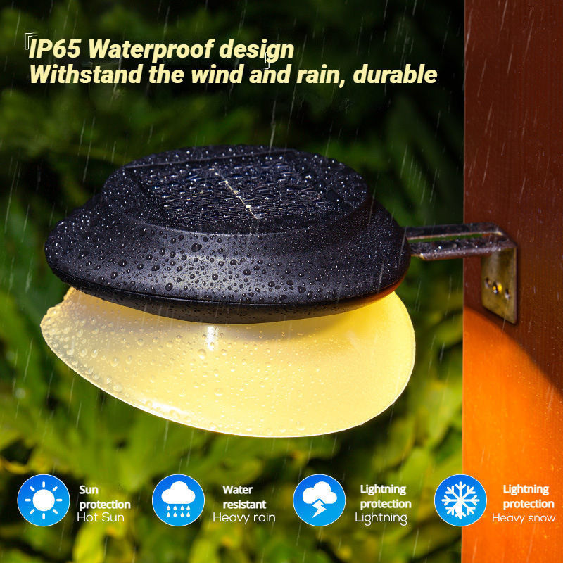 Wasserdichte LED-Solarzaunlampe 100lm/w ABS PC Gartenlicht für Patio Hinterhof
