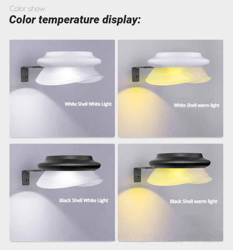 Wasserdichte LED-Solarzaunlampe 100lm/w ABS PC Gartenlicht für Patio Hinterhof
