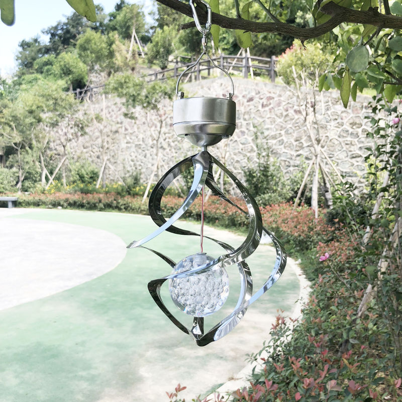 Spiral Solar Wind Klingeln Lichter Außenwasserdicht Farbänder LED-Lampe für den Garten