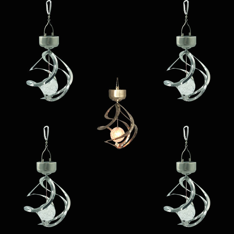 Spiral Solar Wind Klingeln Lichter Außenwasserdicht Farbänder LED-Lampe für den Garten