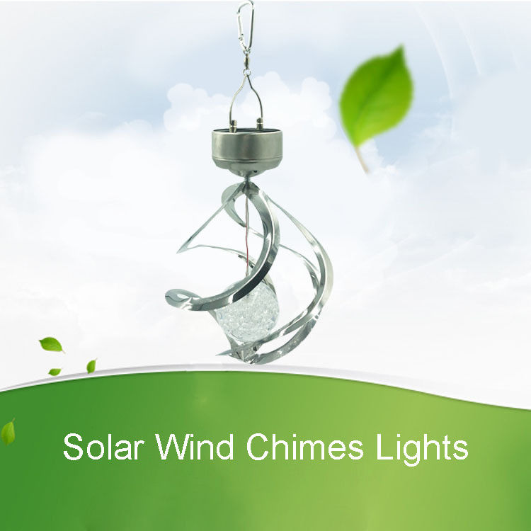 Spiral Solar Wind Klingeln Lichter Außenwasserdicht Farbänder LED-Lampe für den Garten