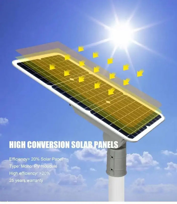 50000 Stunden Lebensdauer Solarwandlicht Led Yard Solarpanel Wasserdichtes Solarstraßenlicht