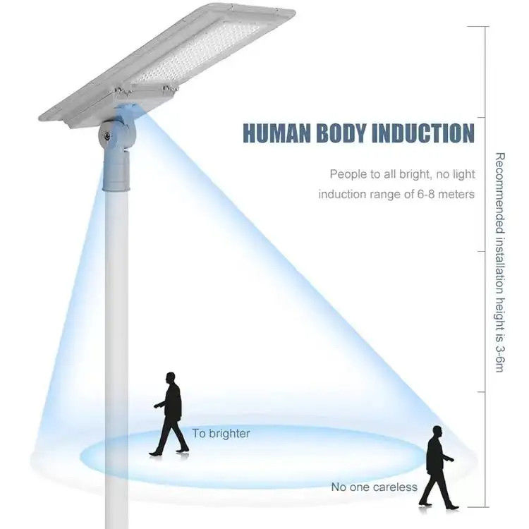 50000 Stunden Lebensdauer Solarwandlicht Led Yard Solarpanel Wasserdichtes Solarstraßenlicht