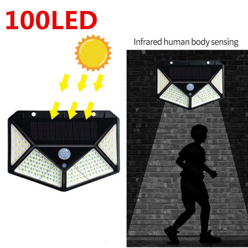Solarwandleuchte Sensor Led-Flutlicht mit 65lm/w Leuchtwirksamkeit
